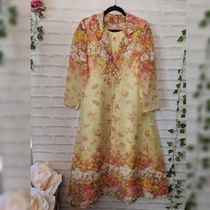 Vintage Floral Dress & Coat